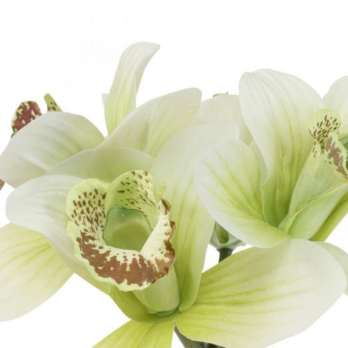 daiktų Dirbtinės orchidėjų dirbtinės gėlės vazoje balta/žalia 28cm
