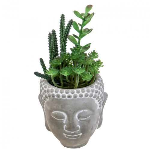 Floristik24 Dirbtinis sultingas gėlių vazonas Buddha Ø12cm H24cm