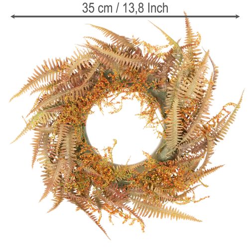 Dirbtinis paparčių vainikas stalui ir durims 35 cm | Floristik24.lt