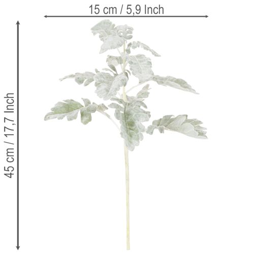 Dirbtinė Senecio šakelė (ragwort), įmantriai pagaminta, 45 cm, 3 dalys | Floristik24.lt