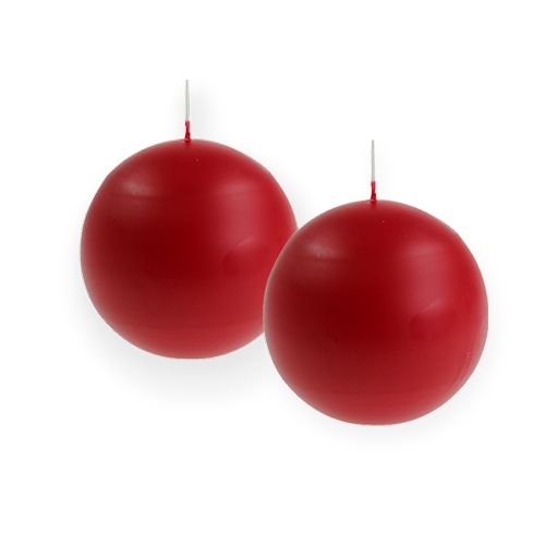 Floristik24 Rutulinės žvakės 60mm raudonos 16 vnt
