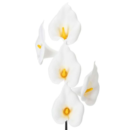 Dirbtinė kalija su geltonais kuokeliais, dekoratyviniais žiedais, 35 cm, 10 vnt.