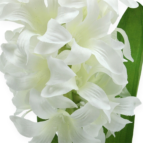 Floristik24 Šilkinės gėlės hiacintas baltos 33cm