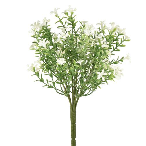 daiktų Dirbtinės gėlės baltos Dirbtinių gėlių puokštė ledinis augalas baltas 26cm