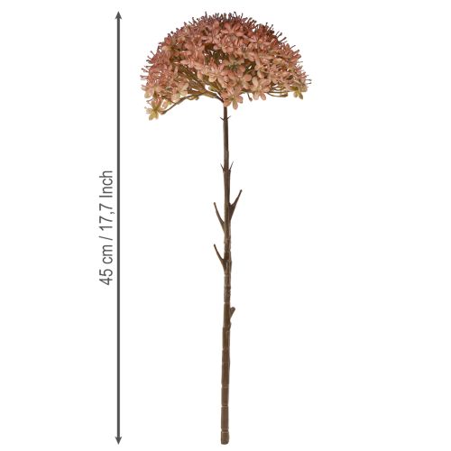 daiktų Dirbtinė rudens dekoracija gėlės šakelė ruda raudona 45 cm 2 vnt.