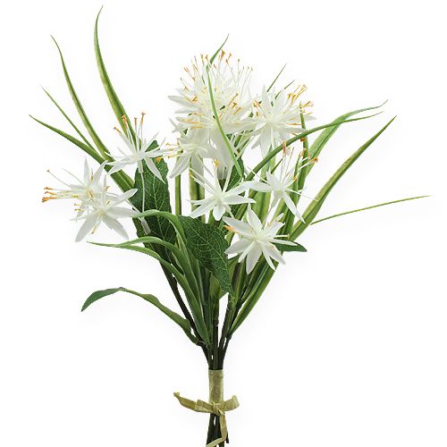 Floristik24 Dekoratyvinė puokštė balta 28cm
