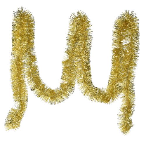 Floristik24 Glamorous Golden Tinsel Girland 270cm – puikiai tinka šventinėms ir elegantiškoms dekoracijoms