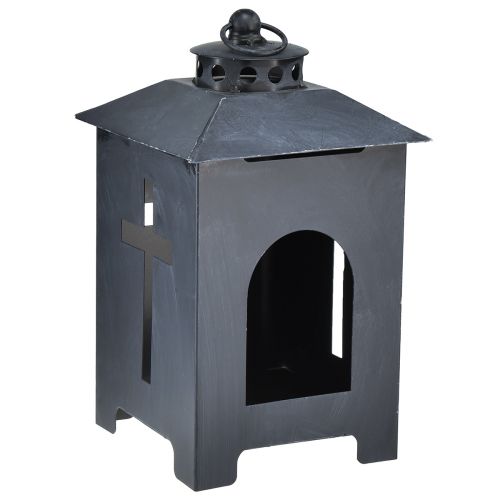 daiktų Žibintų kapo šviesos skersinis langas metalinis antikvarinis pilkas 13 x 27cm