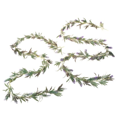 daiktų Levandų žiedų girlianda Dirbtinė violetinė žalia 180cm 2vnt