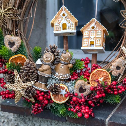 daiktų Gingerbread Man Gingerbread Woman Kalėdų Ruda H11cm 2vnt