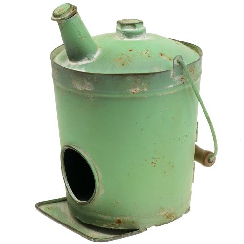 Birdhouse aliejaus statinė antikvarinė žalia Ø17cm H23cm