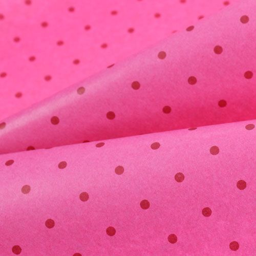 daiktų Rankogalių popierius 37,5 cm 100 m taškeliai rožinis