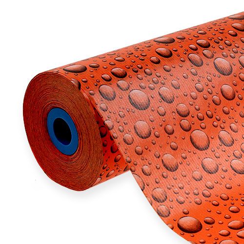 Floristik24 Rankogalių popierius su oranžiniu raštu 25cm 100m