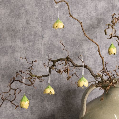 daiktų Metalinė pakabinama gėlė romantiškam vidaus ir lauko dekoravimui, 6 cm, 6 vnt.