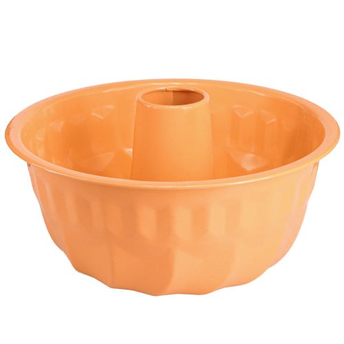 Floristik24 Metalinė dekoratyvinė kepimo forma Bundt tortui oranžinė Ø23cm A12cm