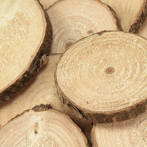 daiktų Mini mediniai diskai dekoratyviniai medžių diskai natūralūs Ø3-6cm 600g