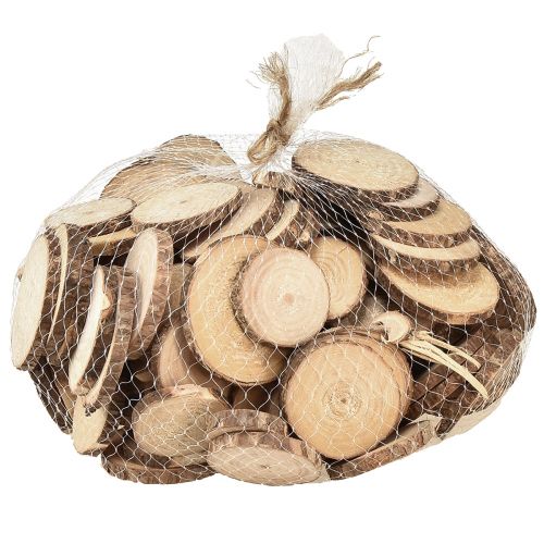 daiktų Mini mediniai diskai dekoratyviniai medžių diskai natūralūs Ø3-6cm 600g