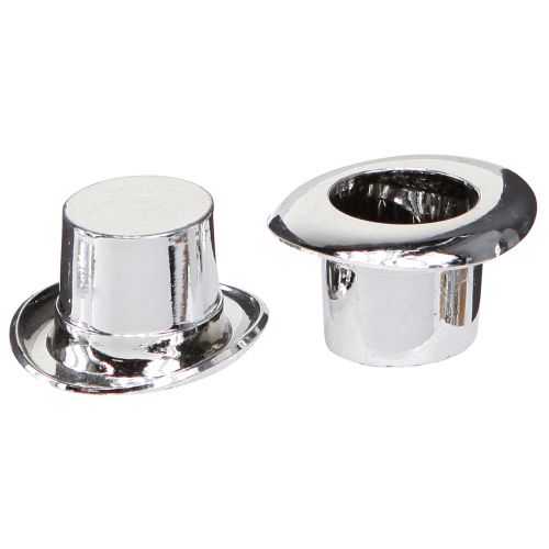 Floristik24 Mini cilindras, Naujųjų metų išvakarių barstymo dekoracija, stalo puošmena naujametiniam sidabrui H2,5cm L5cm 9 vnt.