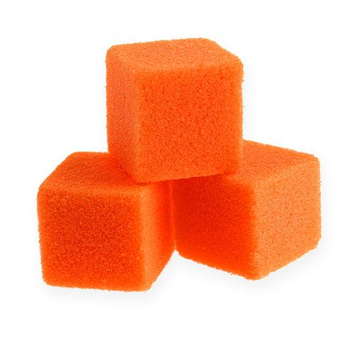 Floristik24 Šlapio putplasčio mini kubas oranžinis 300p