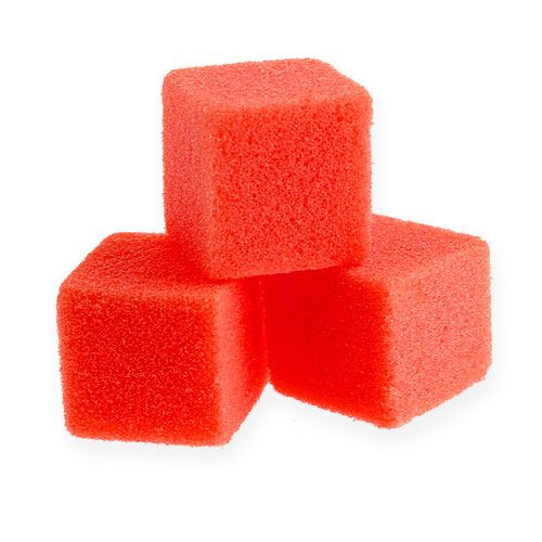 Floristik24 Šlapio putplasčio mini-kubas raudonas 300p