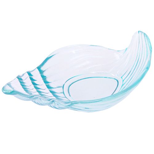 daiktų Lukšto lėkštė dekoratyvinis sraigių stiklinis dubuo mėlynas 19,5/21cm 2vnt