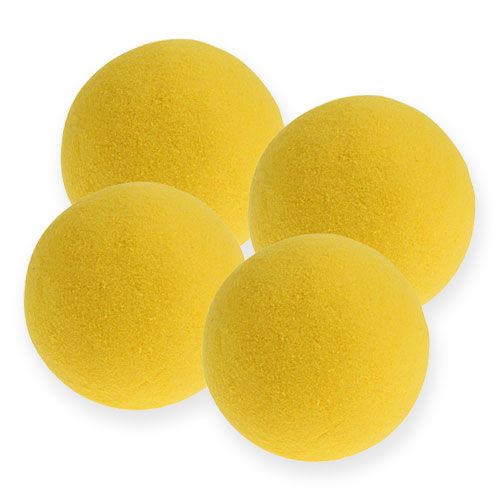 Gėlių putplasčio kamuoliukai geltoni 9cm 4vnt