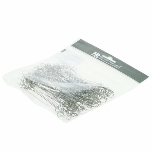 daiktų Akučių rišimo viela sidabrinė cinkuota 1mm x 120mm 100 vnt