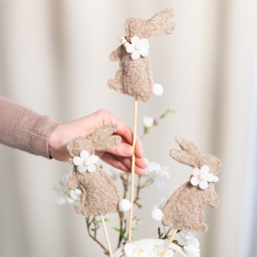 daiktų Velykų zuikučio dekoratyvinė figūrėlė pavasario dekoracijoms ir sezoniniams akcentams, 42 cm, 8 dalys