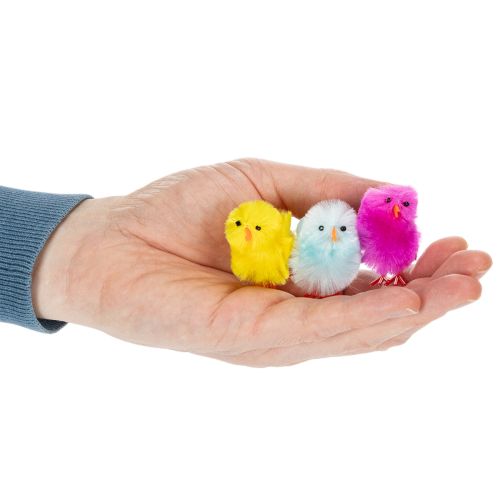 daiktų Velykinių viščiukų rinkinys linksmoms pavasarinėms dekoracijoms ir rankdarbiams, 4 cm, 10 dalių