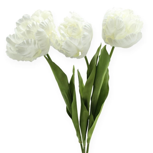 Floristik24 Dekoratyvinės tulpės baltos 73cm 3vnt