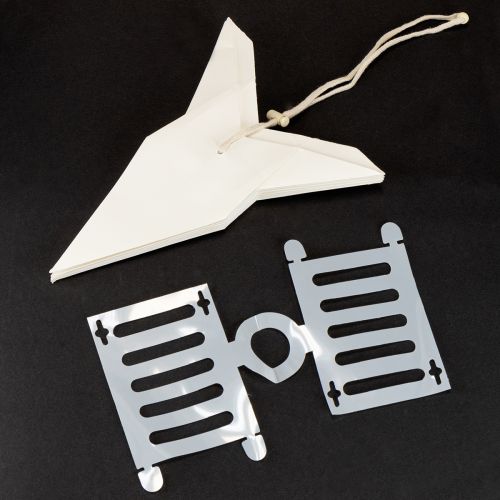 daiktų Kalėdinės popierinės žvaigždės, skandinaviško stiliaus, kreminės baltos, 45 cm, 3 vnt.