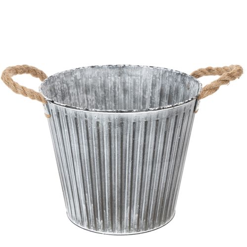 daiktų Augalų vazonas, dekoratyvinis vazonas su rankenomis, metalinis vazonas sodinimui Ø25,5 cm