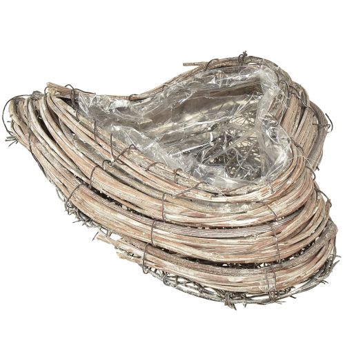 daiktų Augalų širdies rotango vynmedžiai natūralūs balti 20cmx24cmx6cm 2vnt