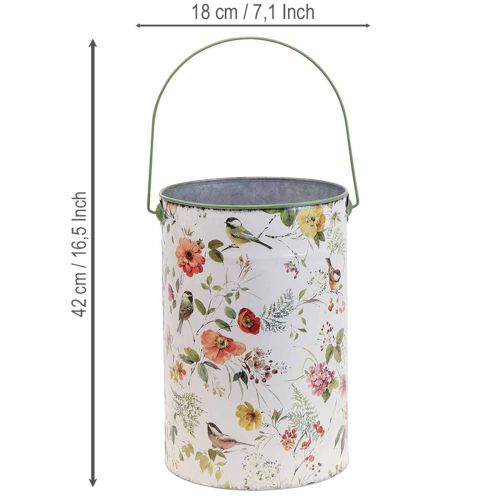 daiktų Vintažiniai dekoratyviniai metaliniai augalų vazonai, Ø18/15/12 cm, 3 vnt. rinkinys