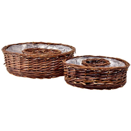 daiktų Dviejų dydžių natūralaus gluosnio žiedai - 32 cm ir 25 cm - Idealiai tinka stalo serviravimui - 2 rinkinys
