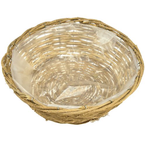 daiktų Augalų dubuo dekoratyvinis dubuo apvalus natūralūs vynmedžiai Ø35cm H12cm