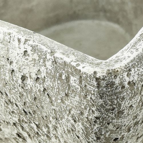 daiktų Augalų dubuo širdies kapo puošmena augalo širdelė pilka balta 18×19cm H7,5cm