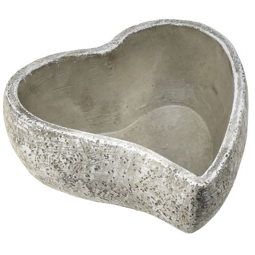 Floristik24 Augalų dubuo širdelės augalo širdelės kapo dubenėlio stalo puošmena 20×21,5×8,5 cm