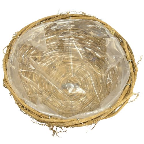 daiktų Augalų dubuo dubuo apvalus vynmedis natūralus Ø23cm H9,5cm