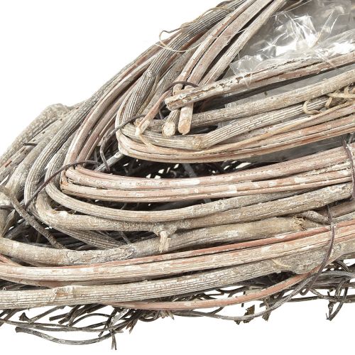 daiktų Augalinės valtys rotango vynmedžiai natūralūs balti 40x13cm 2vnt