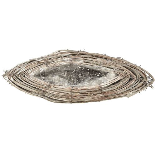 daiktų Augalinės valtys rotango vynmedžiai natūralūs balti 40x13cm 2vnt