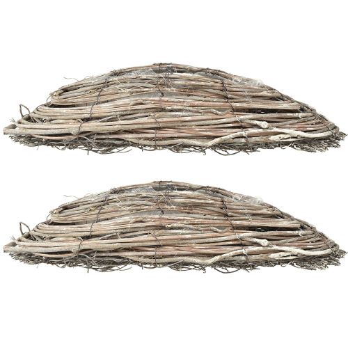 daiktų Augalinės valtys rotango vynmedžiai natūralūs balti 40x13cm 2vnt