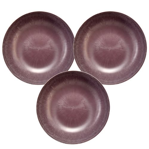 daiktų Elegantiškas purpurinis plastikinis dubuo 37x10,5 cm - universalus dekoravimui - 3 vnt