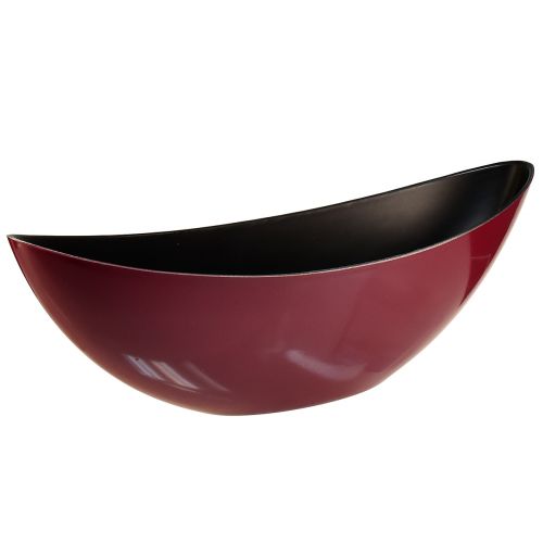 daiktų Modernus pusmėnulio dubuo tamsiai raudonas iš plastiko 39 cm - universalus dekoravimui - 2 vnt