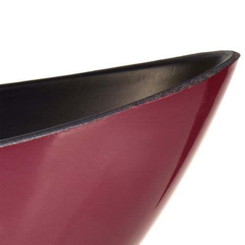daiktų Modernus pusmėnulio dubuo tamsiai raudonas iš plastiko 39 cm - universalus dekoravimui - 2 vnt