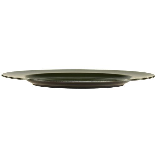daiktų Elegantiška tamsiai žalia plastikinė lėkštė 28 cm 4vnt