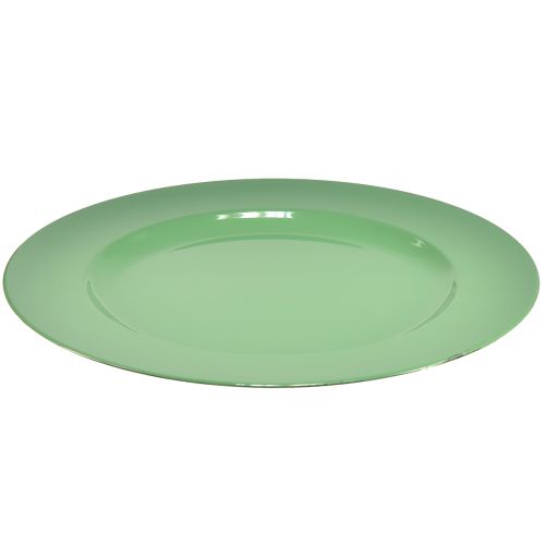 daiktų Tvirta žalia plastikinė lėkštė – 28 cm, puikiai tinka kasdieniam dekoravimui ir lauko veiklai – 4 vnt.