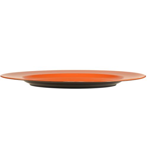 daiktų Oranžinės plastikinės lėkštės – 28 cm – idealiai tinka vakarėliams ir dekoravimui – 4 vnt