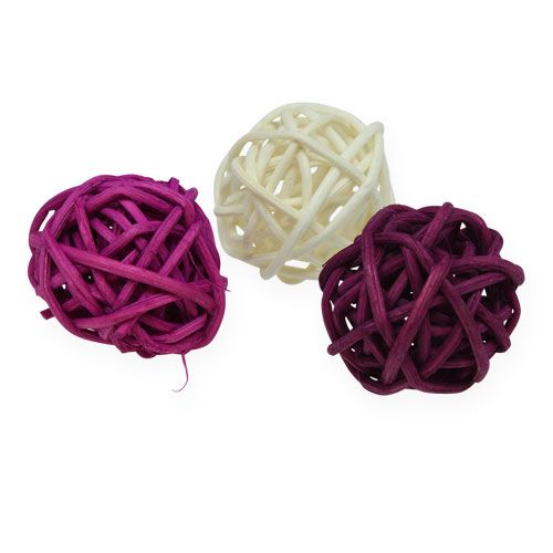 Floristik24 Lataball asortimentas 3cm Erika 72 vnt