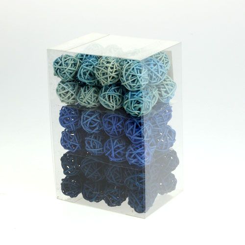 Floristik24 Rotango kamuoliukų spalvų mišinys Ø2cm - 2,5cm 72 vnt